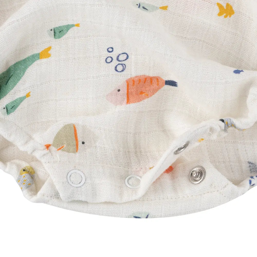 Dulaar Organic Muslin Kimono Romper