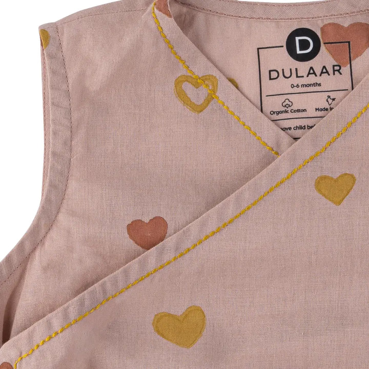 Dulaar Mulmul Heart Kimono Romper