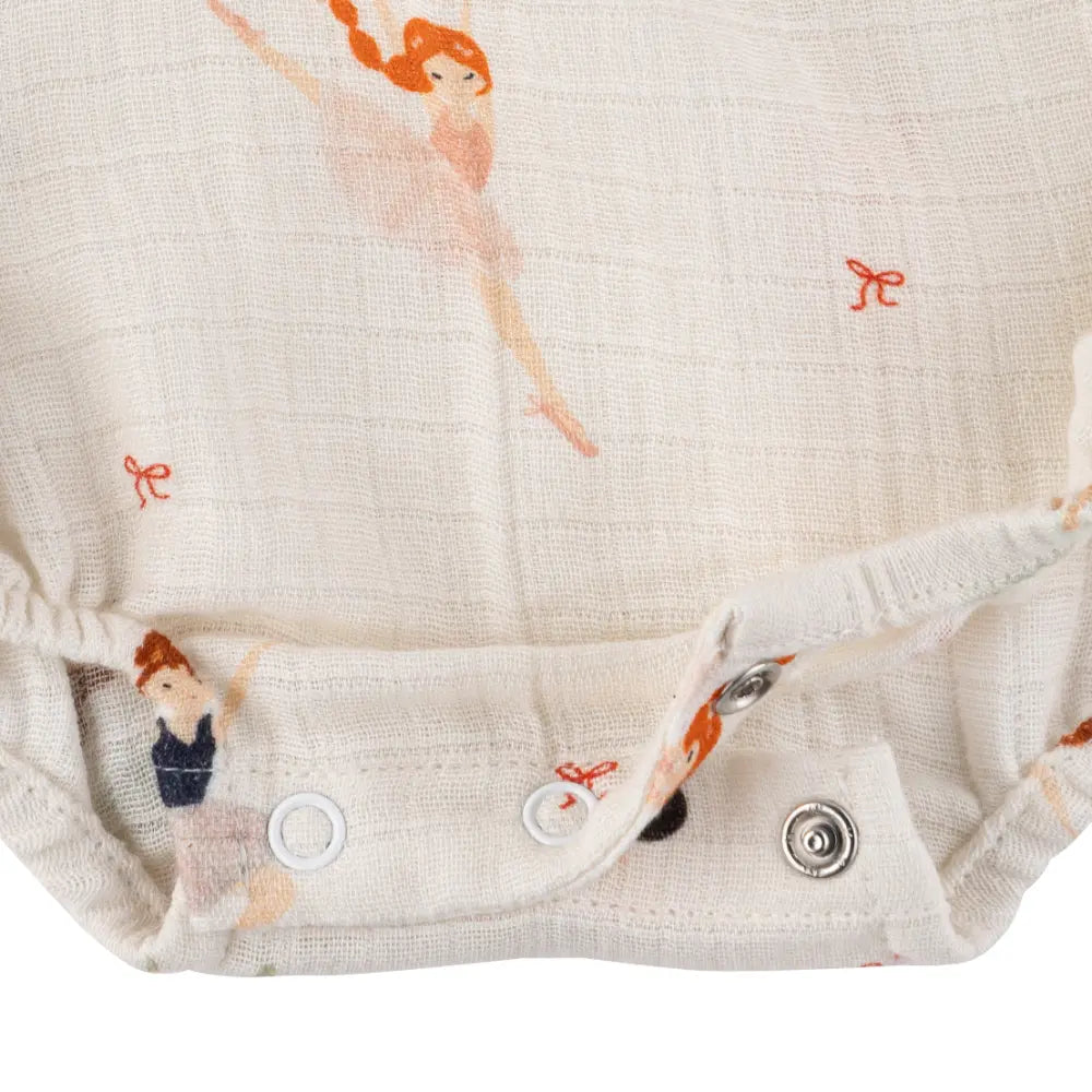 Dulaar Organic Muslin Romper - White