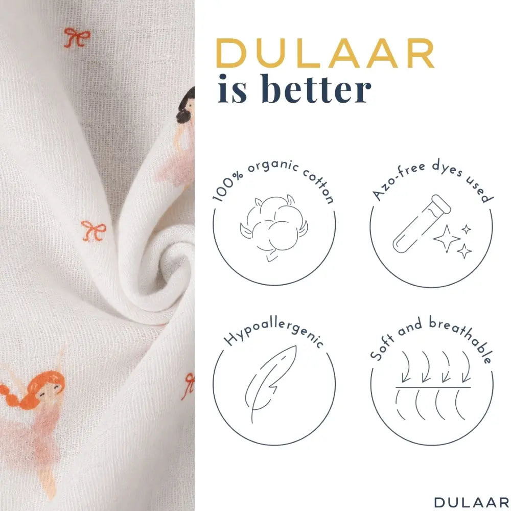 Dulaar Organic Muslin Romper - White