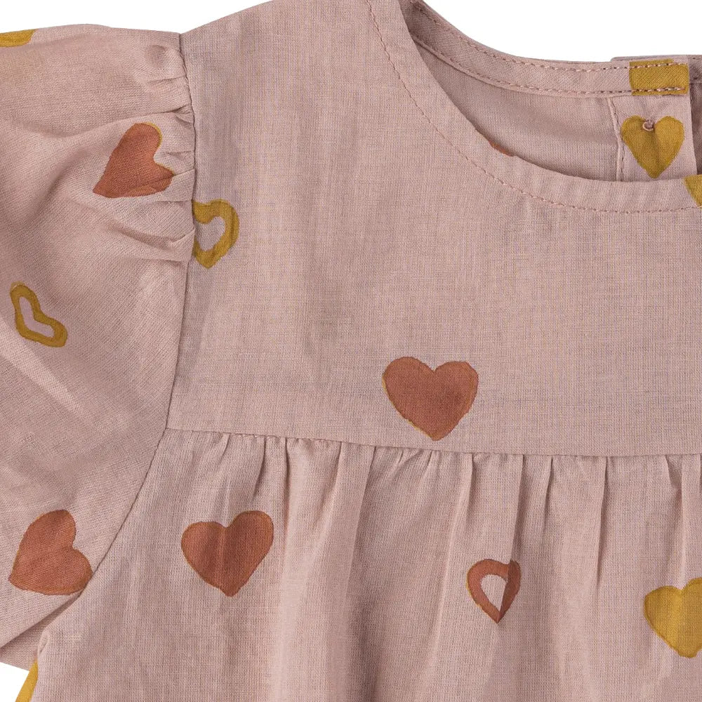 Dulaar Mulmul Romper Heart Printed
