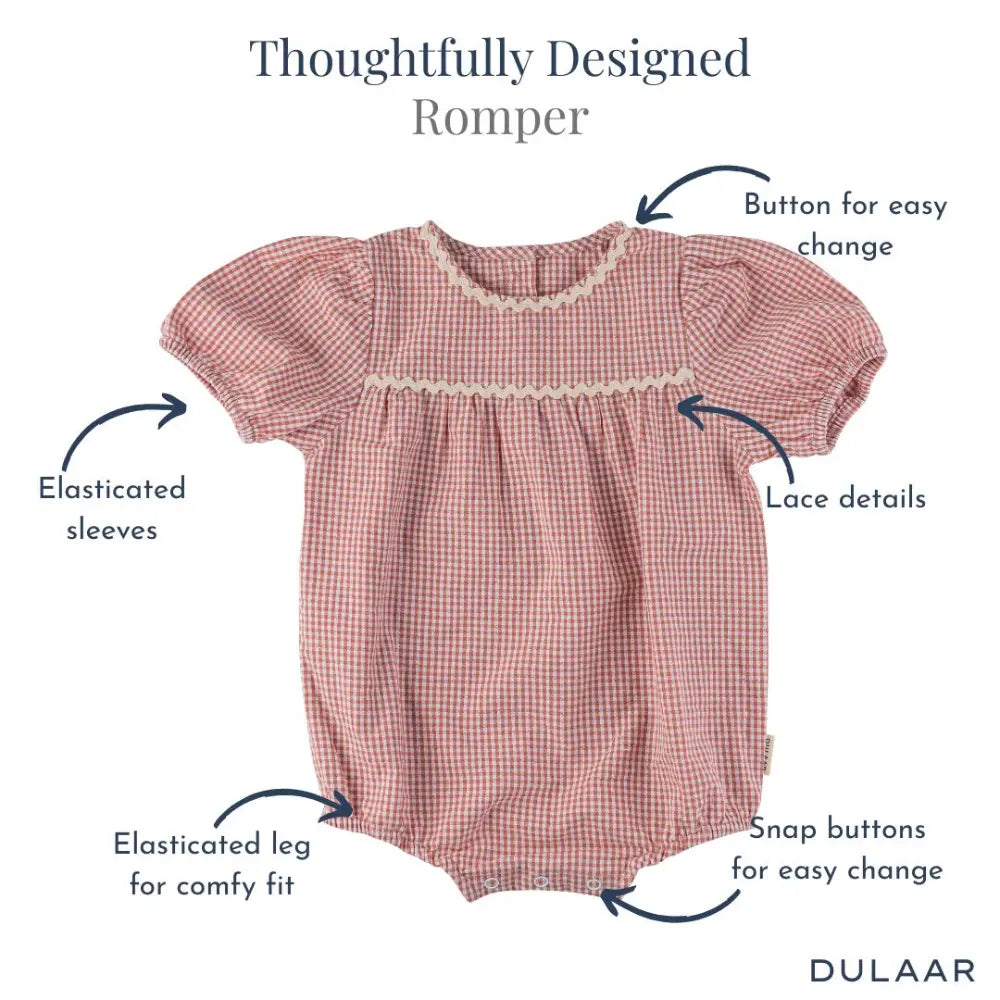 Dulaar Cotton Romper - Checks