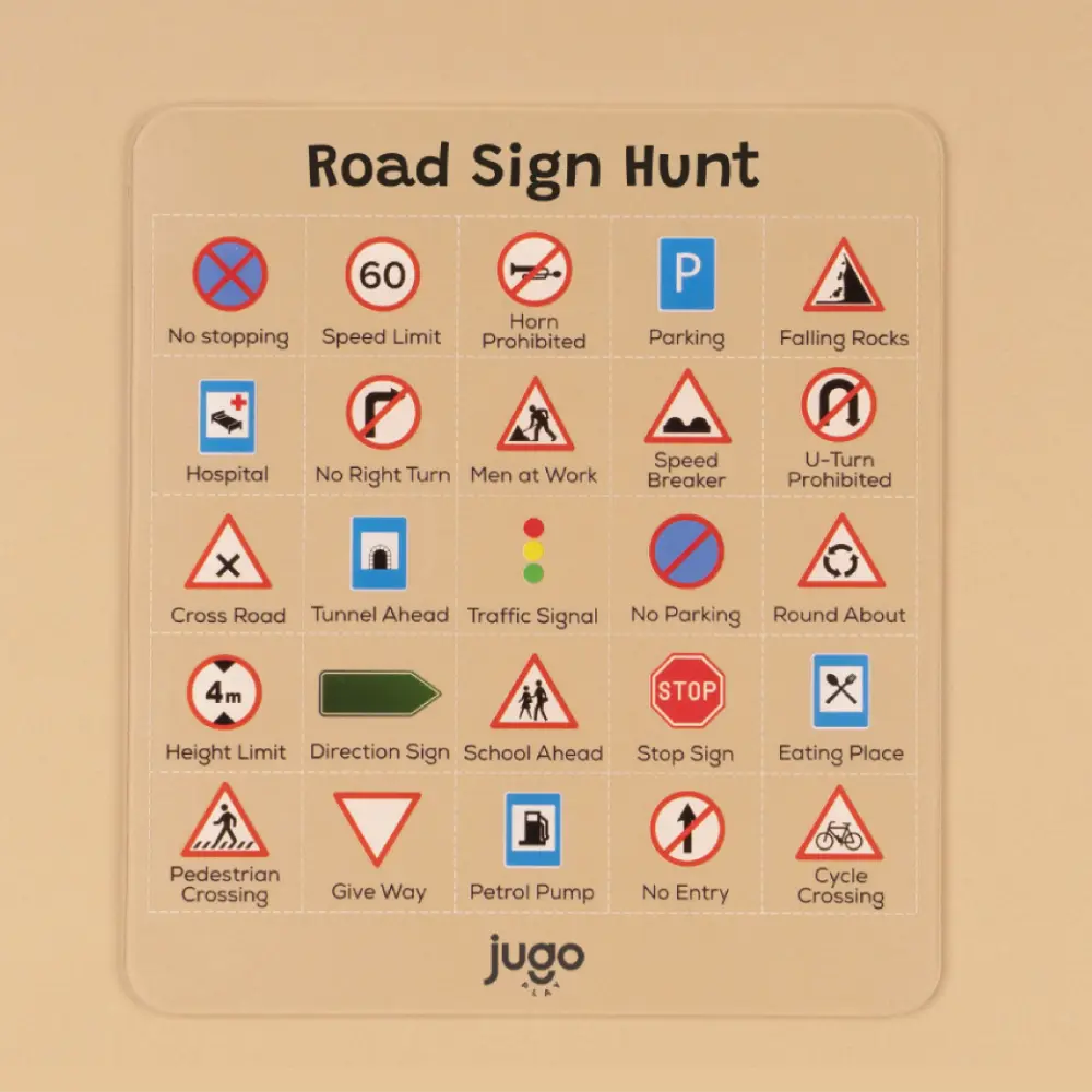 Jugo Play Road Sign Hunt Road Trip Games
