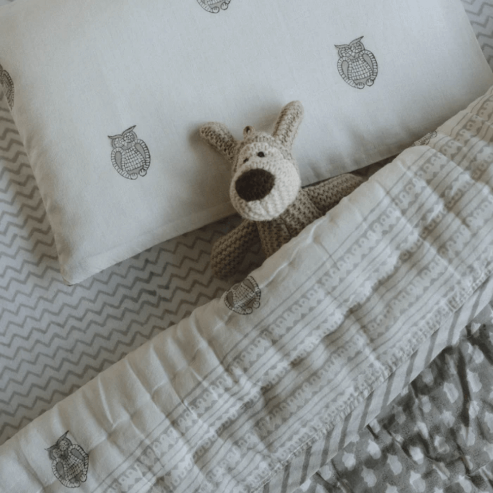 Raamae Head-shaping Mustard Rai Pillow - Owl – AllThingsBaby.com