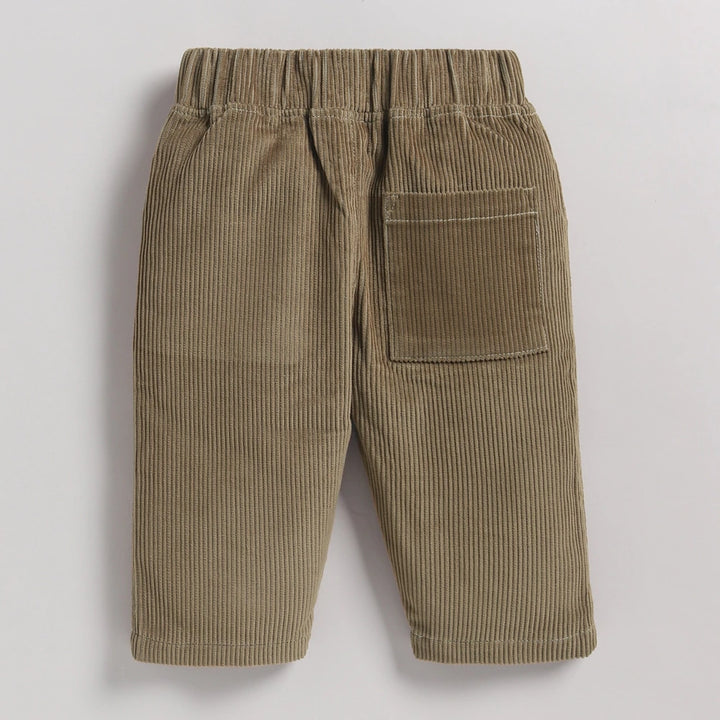 Cot &amp; Candy Baby Organic Oversized Tee with Corduroy Pant - Retrocheckmate