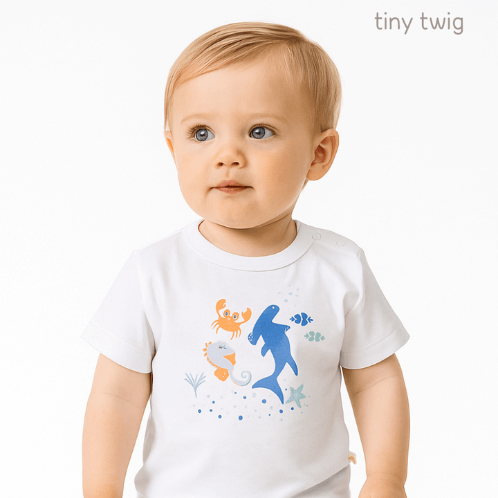 Tiny Twig Round Neck Tee Shoreside