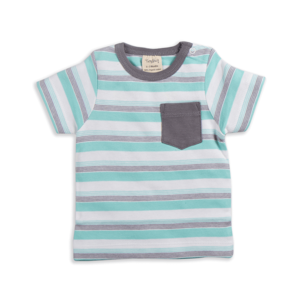 Tiny Twig Round Neck Tee Space Stripes
