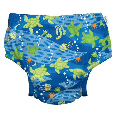 Reusable Turtle Printed Swim Diaper with Snaps (3 months - 3 years)