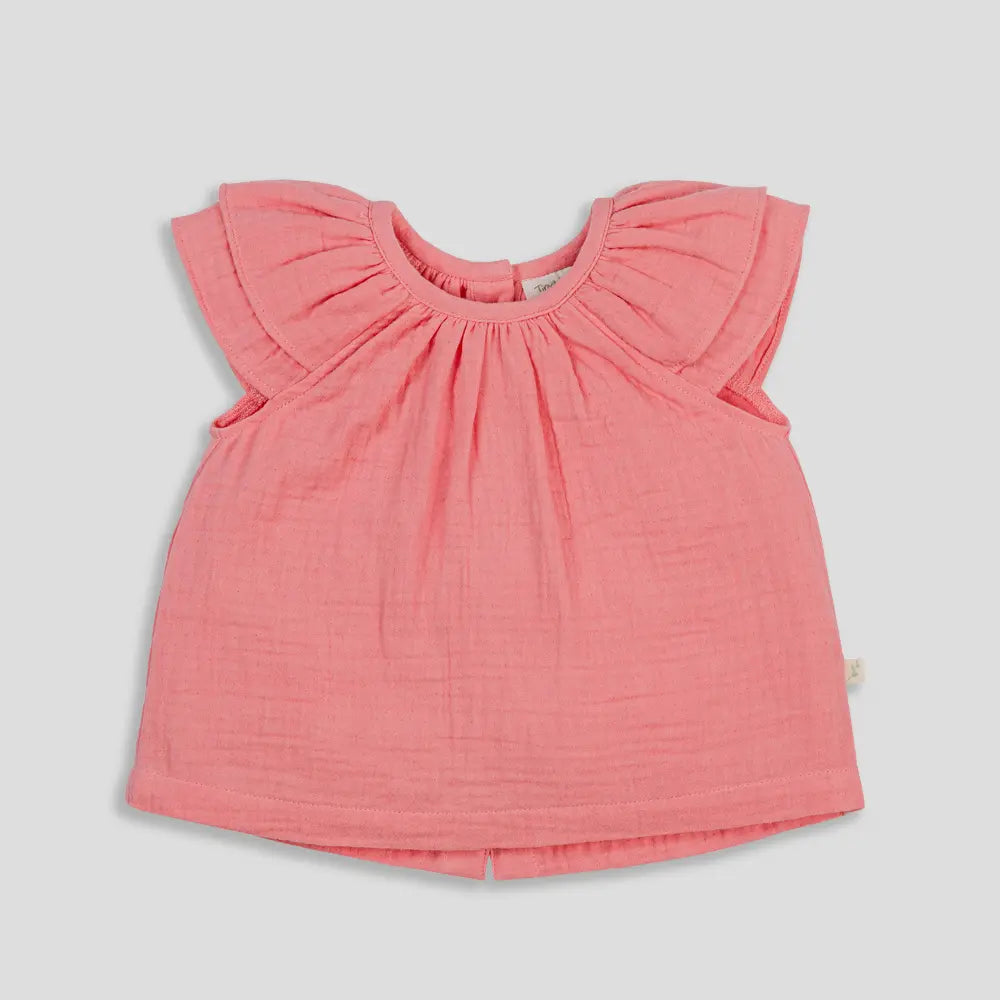 Tiny Twig Berry Ice Ruffle Top