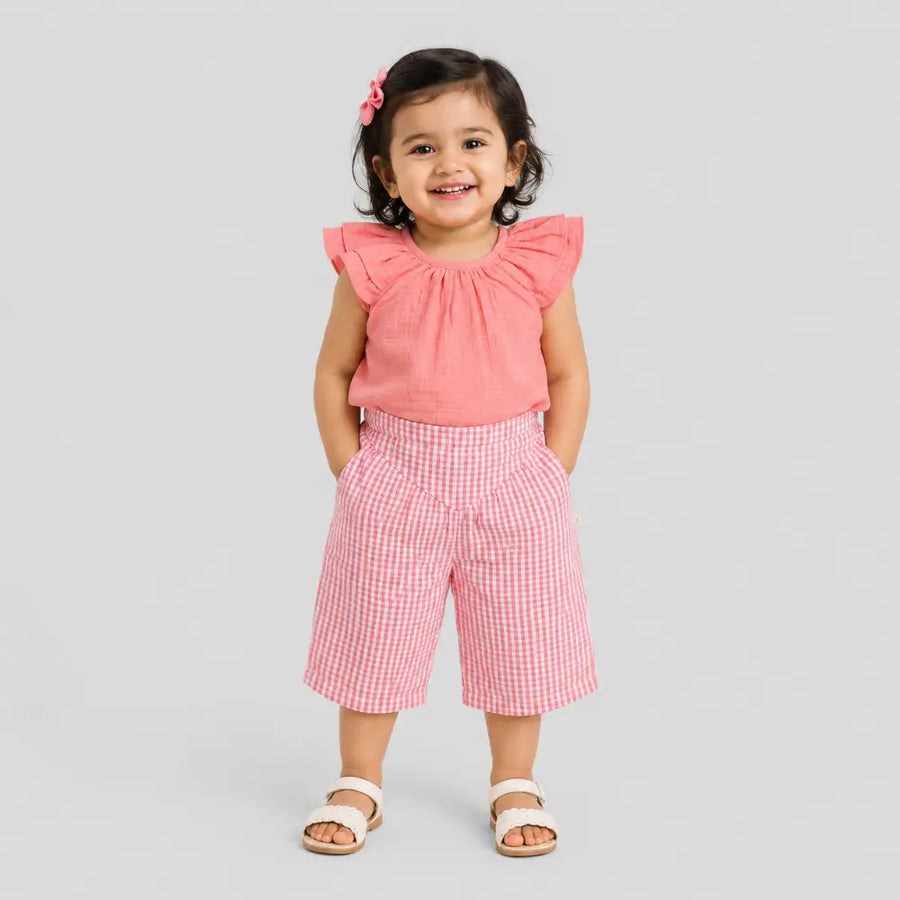 Tiny Twig Berry Ice Ruffle Top