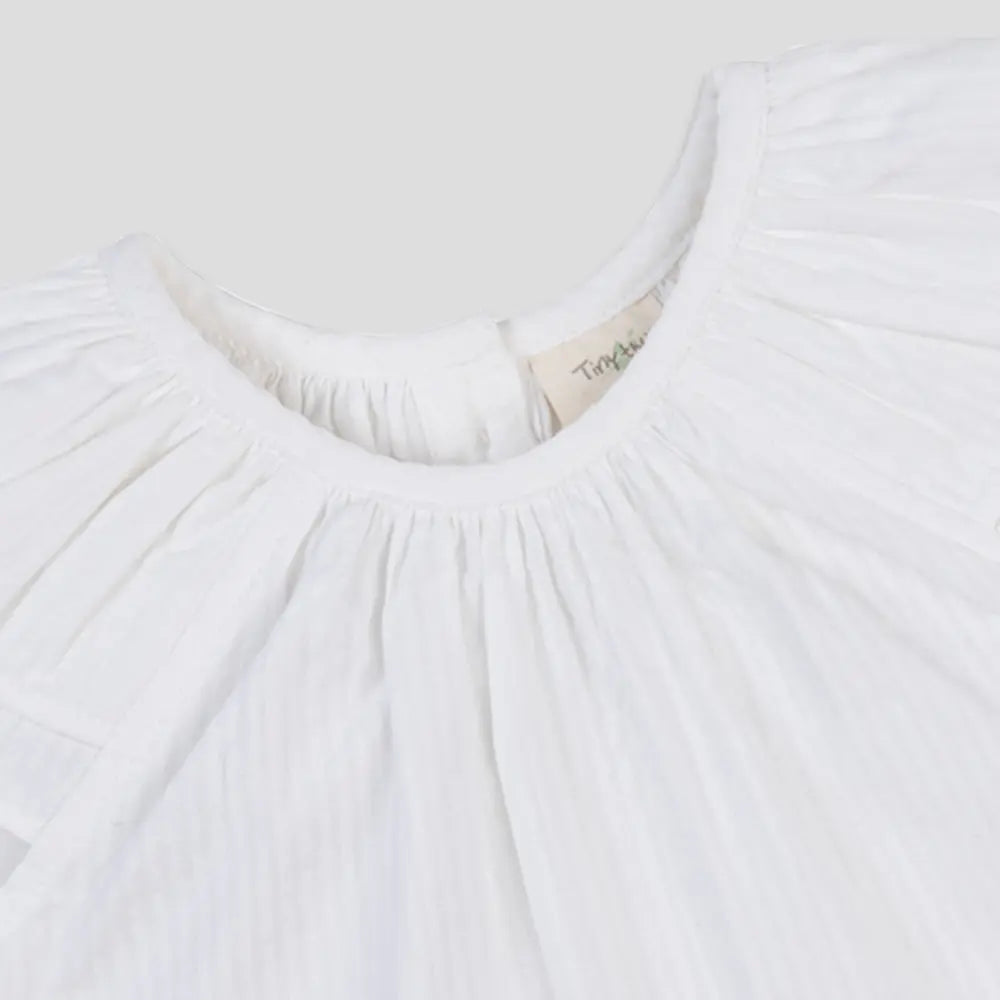 Tiny Twig White Ruffle Top
