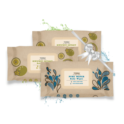 Kiwi Fruit Wipes & Water Wipes - Pack of 3