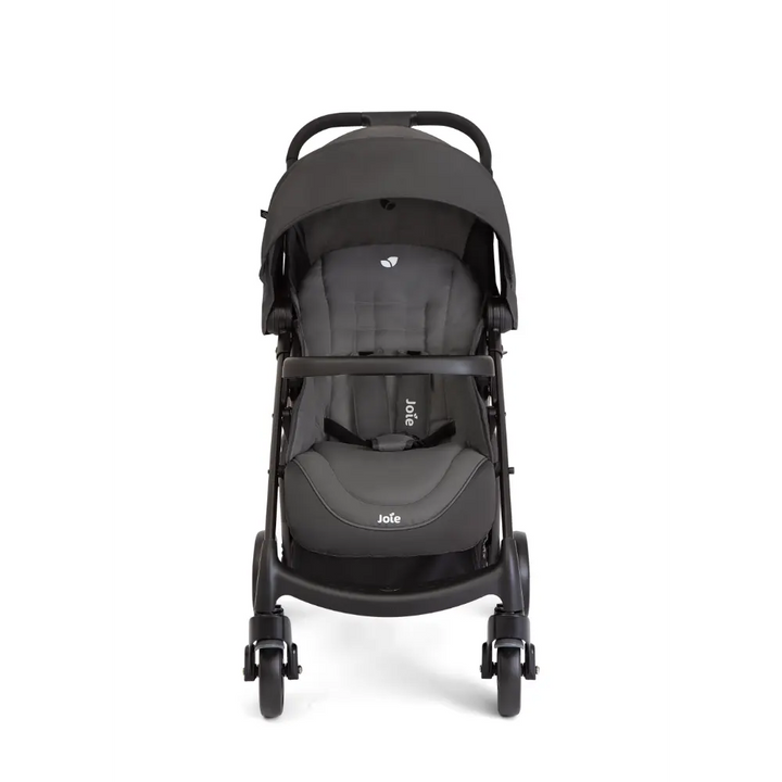 Joie Muze Full Featured Baby Stroller - Compact Fold Baby Pram with 5-Point Harness, Travel System Compatible, Lie-Flat Recline and Suitable for Birth to 22kg or 4 Years -  Cobblestone