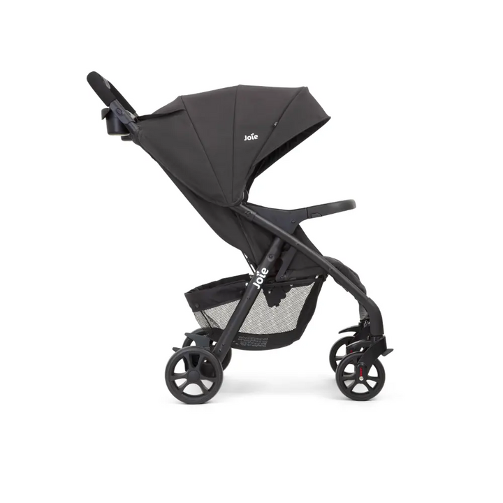 Joie Muze Full Featured Baby Stroller - Compact Fold Baby Pram with 5-Point Harness, Travel System Compatible, Lie-Flat Recline and Suitable for Birth to 22kg or 4 Years -  Cobblestone