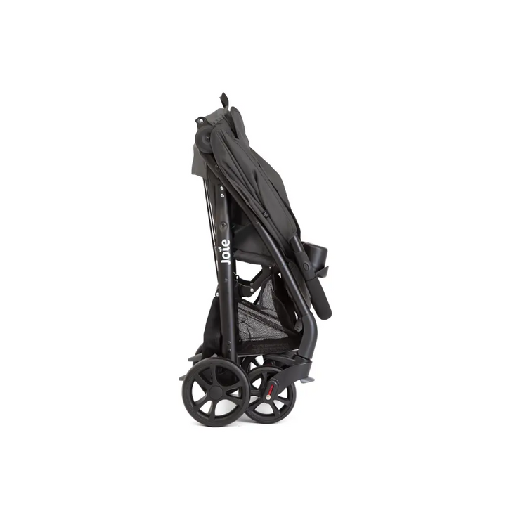 Joie Muze Full Featured Baby Stroller - Compact Fold Baby Pram with 5-Point Harness, Travel System Compatible, Lie-Flat Recline and Suitable for Birth to 22kg or 4 Years -  Cobblestone