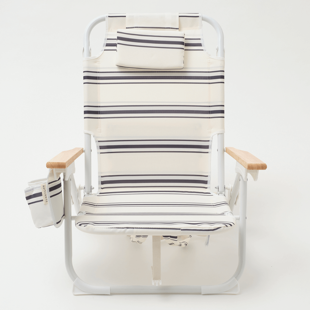 SUNNYLiFE stripes print Deluxe Beach Chair Casa Fes - Teal