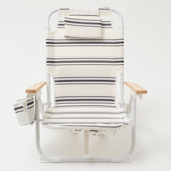 SUNNYLiFE stripes print Deluxe Beach Chair Casa Fes - Teal