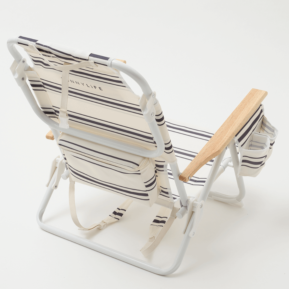 SUNNYLiFE stripes print Deluxe Beach Chair Casa Fes - Teal