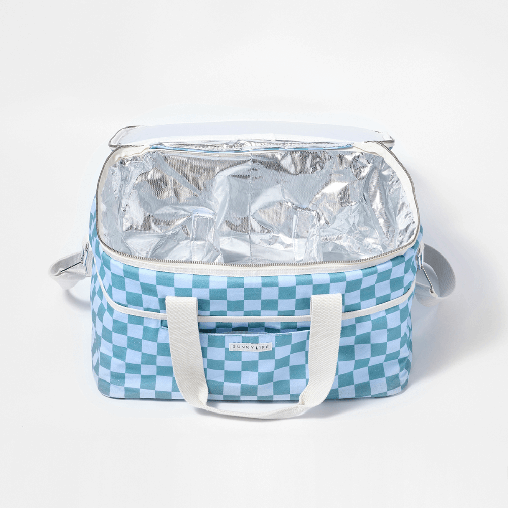 SUNNYLiFE Canvas Cooler Bag Jardin Ocean - Blue