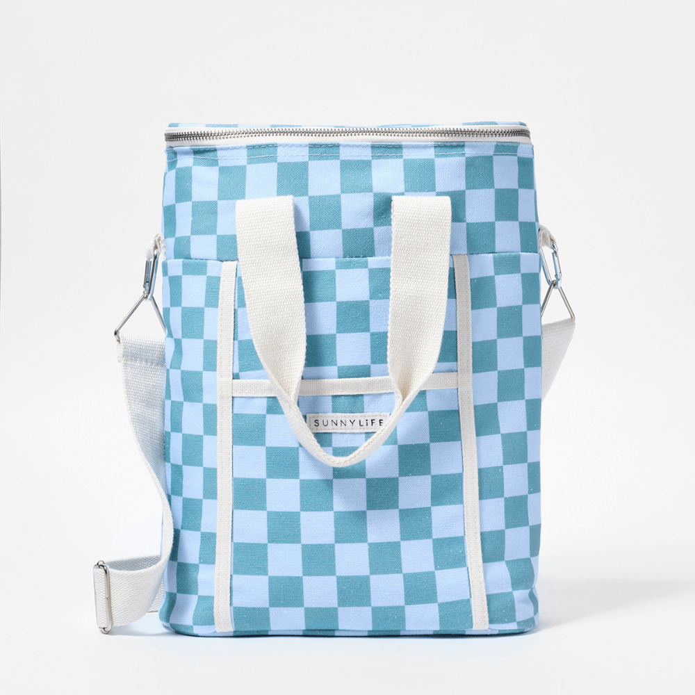 SUNNYLiFE Canvas Drinks Bag Jardin Ocean - Blue