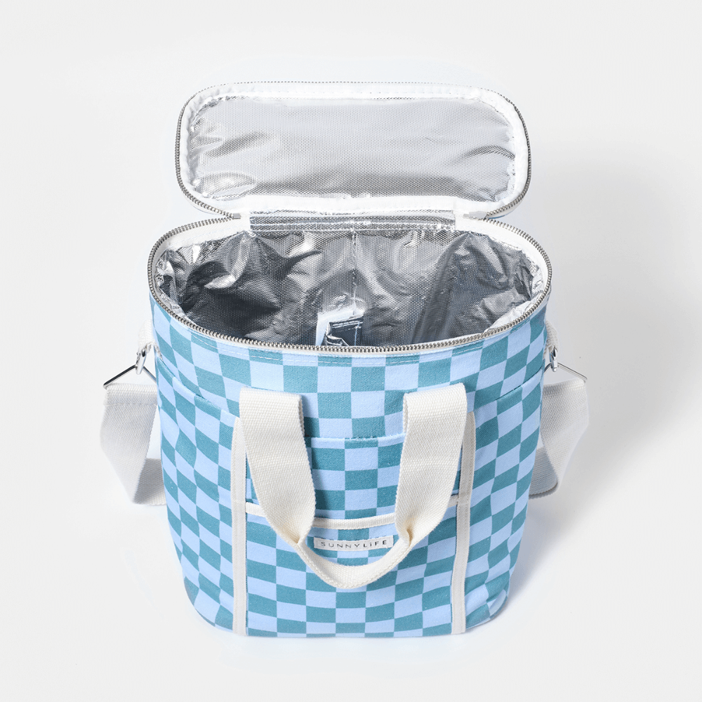 SUNNYLiFE Canvas Drinks Bag Jardin Ocean - Blue