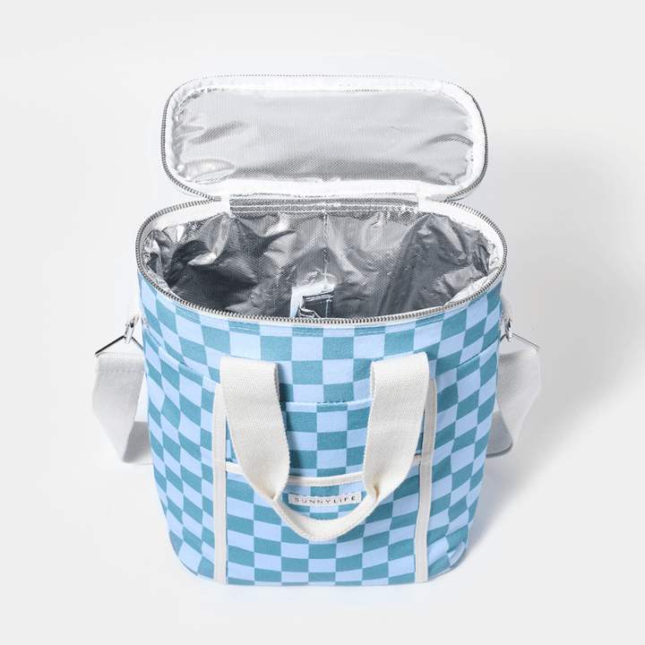 SUNNYLiFE Canvas Drinks Bag Jardin Ocean - Blue