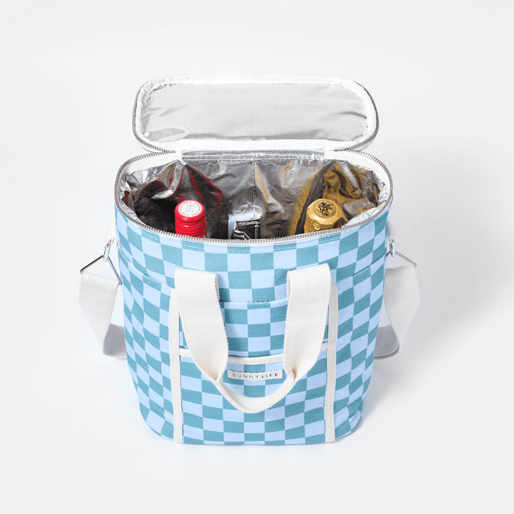 SUNNYLiFE Canvas Drinks Bag Jardin Ocean - Blue