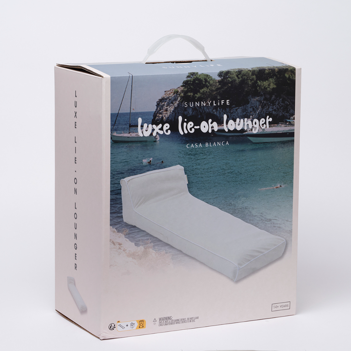 SUNNYLiFE Inflatable Luxe Lie-On Lounger Casa Blanca
