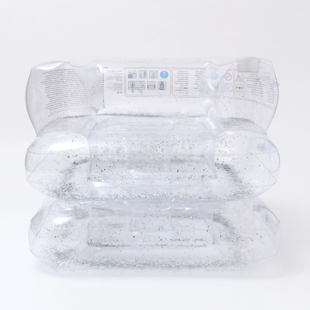 SUNNYLiFE inflatable glitter Lilo Chair - Transparent