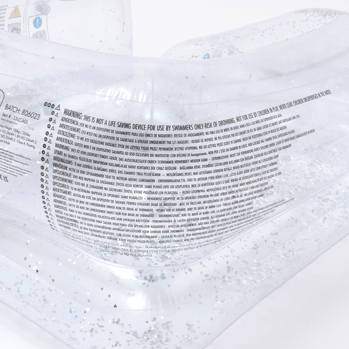 SUNNYLiFE inflatable glitter Lilo Chair - Transparent