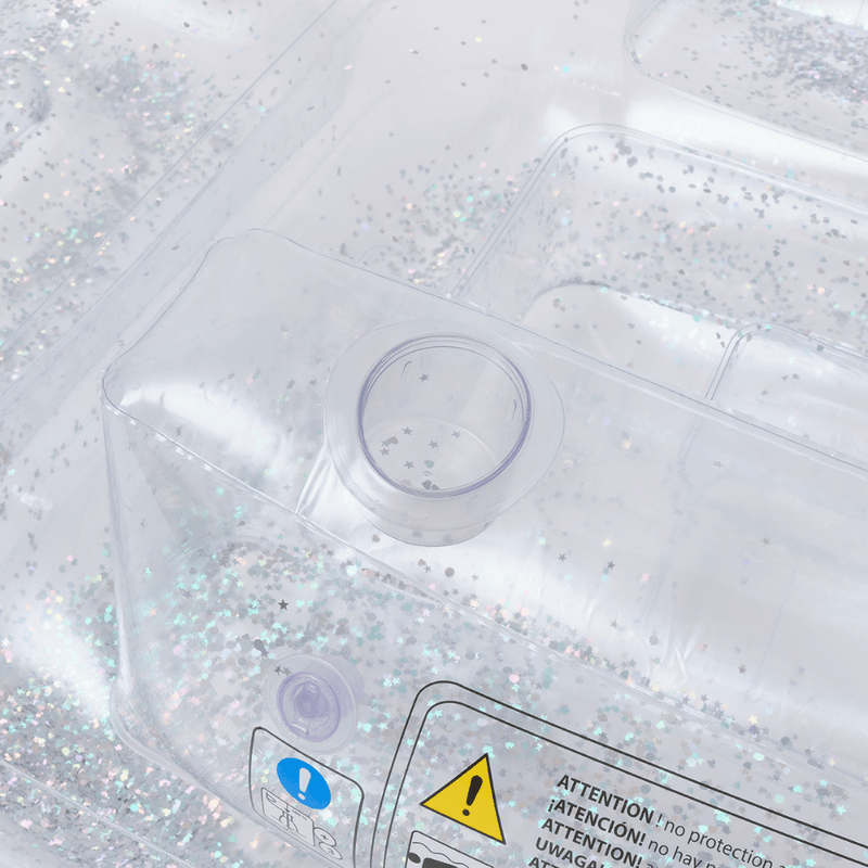 SUNNYLiFE inflatable glitter Lilo Chair Transparent