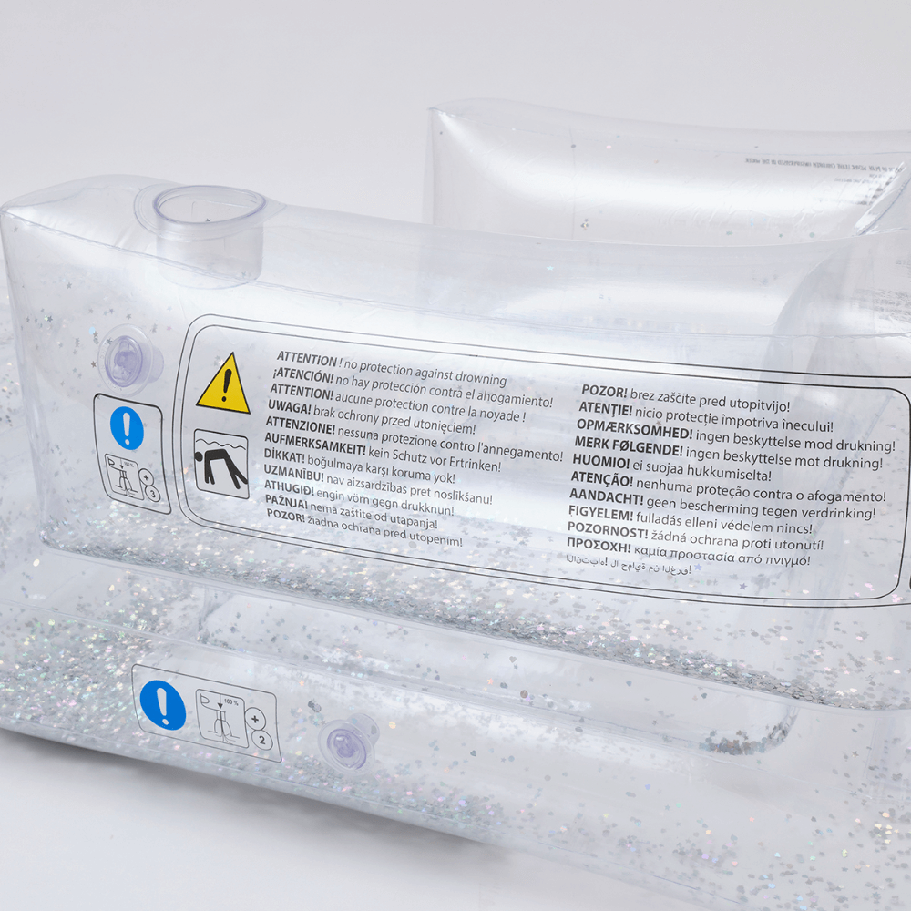 SUNNYLiFE inflatable glitter Lilo Chair - Transparent