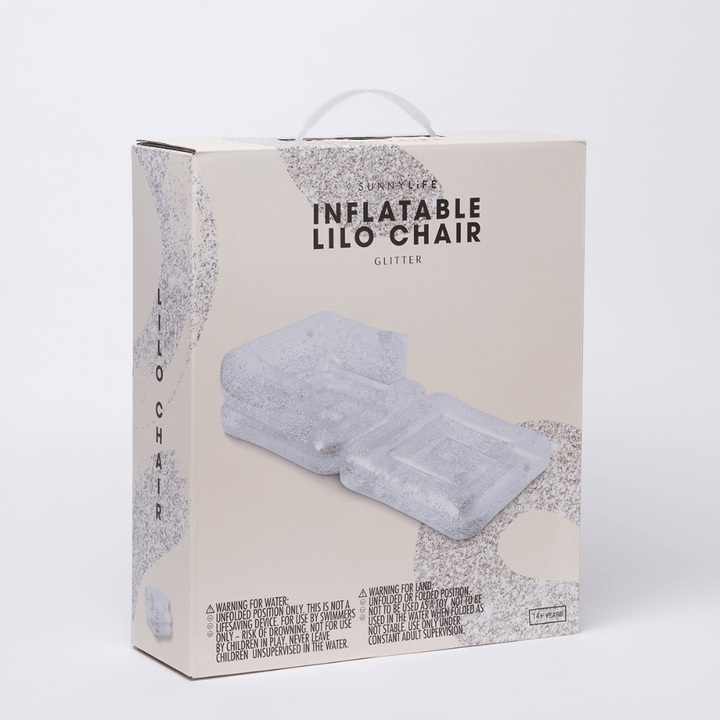 SUNNYLiFE inflatable glitter Lilo Chair - Transparent