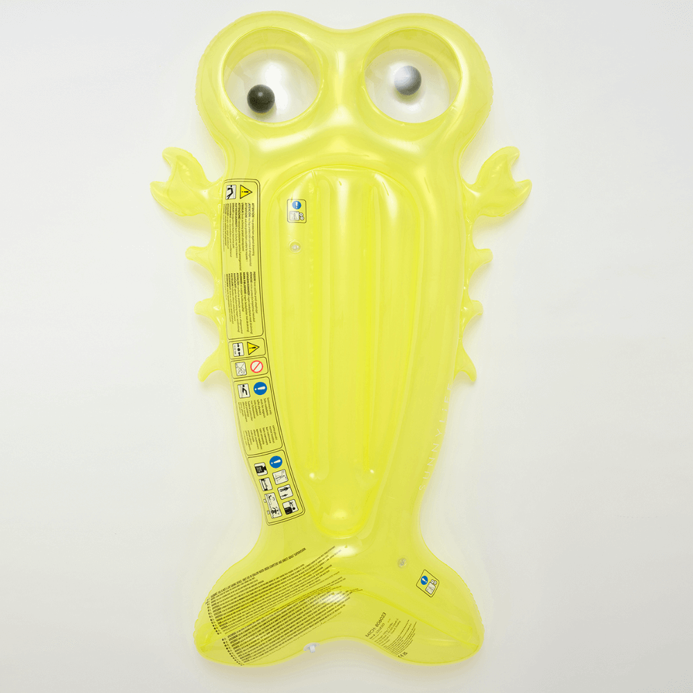 SUNNYLiFE inflatable Luxe Lie-On Float Sonny the Sea Creature - Yellow