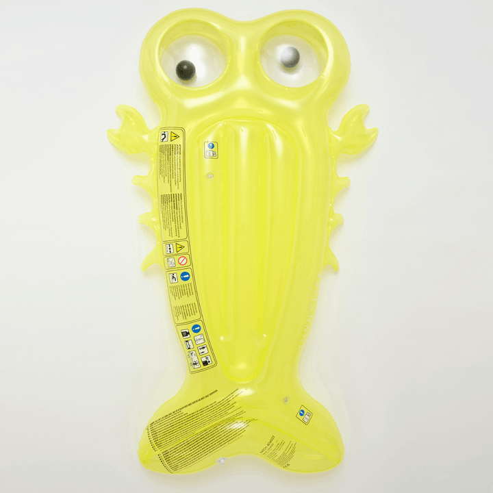 SUNNYLiFE inflatable Luxe Lie-On Float Sonny the Sea Creature - Yellow
