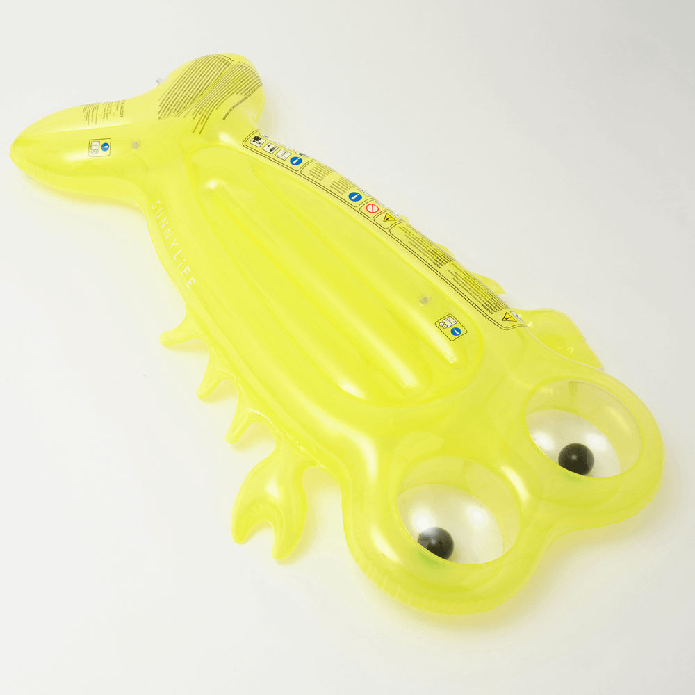 SUNNYLiFE inflatable Luxe Lie-On Float Sonny the Sea Creature - Yellow