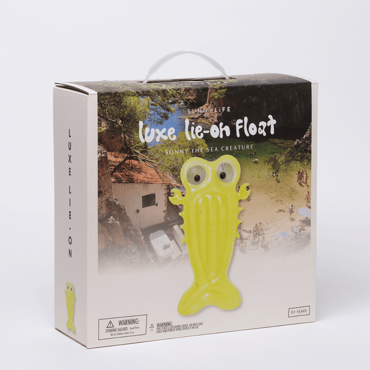 SUNNYLiFE inflatable Luxe Lie-On Float Sonny the Sea Creature - Yellow