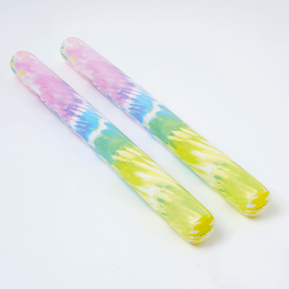 SUNNYLiFE inflatable Pool Noodle Tie Dye Sorbet Set of 2 - Multicolor