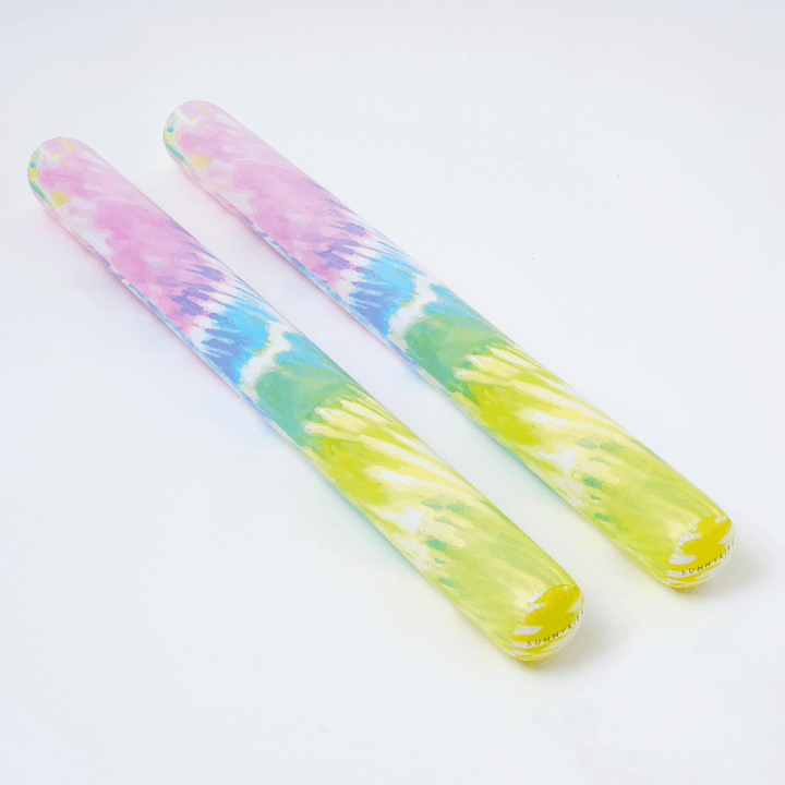 SUNNYLiFE inflatable Pool Noodle Tie Dye Sorbet Set of 2 - Multicolor