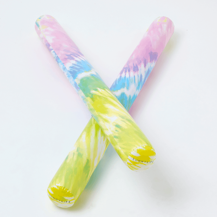 SUNNYLiFE inflatable Pool Noodle Tie Dye Sorbet Set of 2 - Multicolor