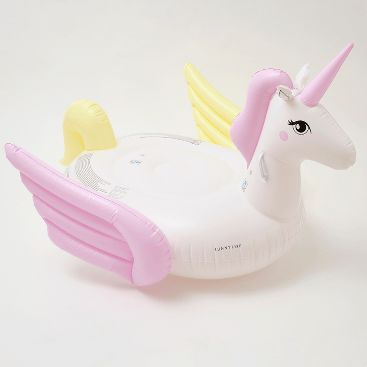 SUNNYLiFE inflatable Unicorn Luxe Ride-On Float - Pastel