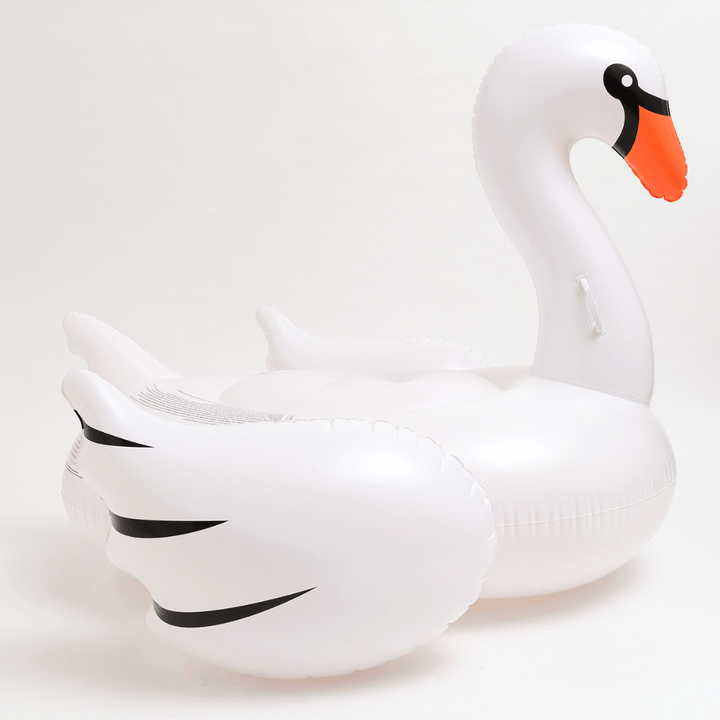 SUNNYLiFE inflatable Luxe Ride-On Float Swan - White