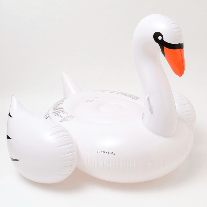 SUNNYLiFE inflatable Luxe Ride-On Float Swan - White
