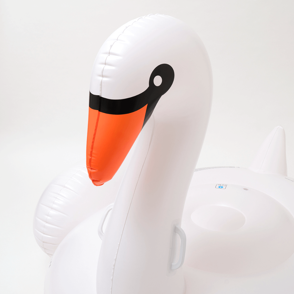 SUNNYLiFE inflatable Luxe Ride-On Float Swan - White