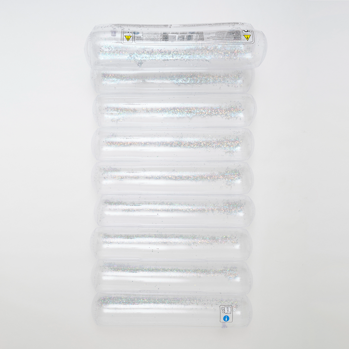 SUNNYLiFE Transparent Inflatable Glitter Lilo Float Tube