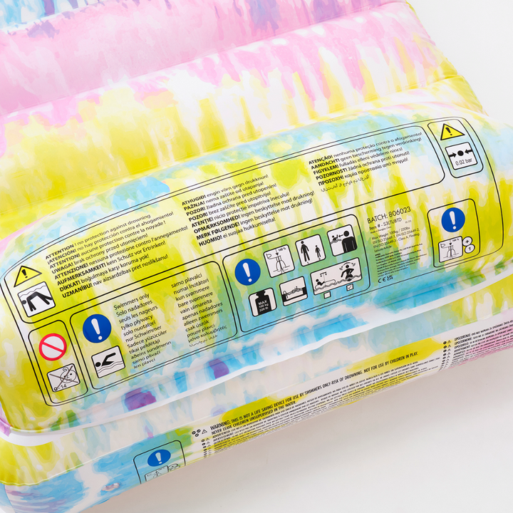 SUNNYLiFE Tie Dye color Lilo Lounger Sorbet