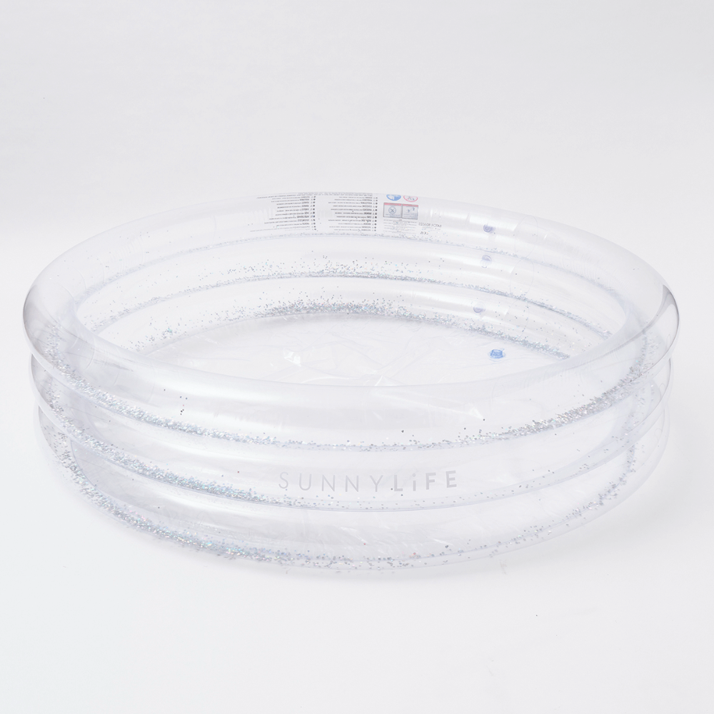 SUNNYLiFE inflatable transparent Glitter Pool