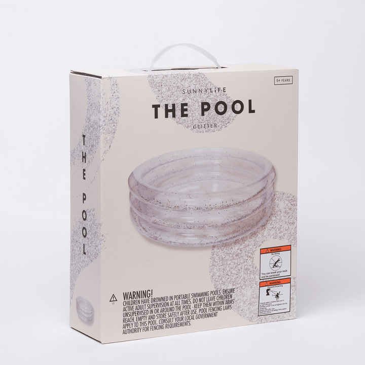 SUNNYLiFE inflatable transparent Glitter Pool