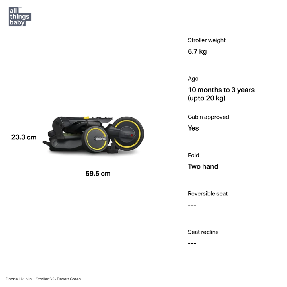 Doona™ Liki S3 - 5 in 1 Baby Stroller