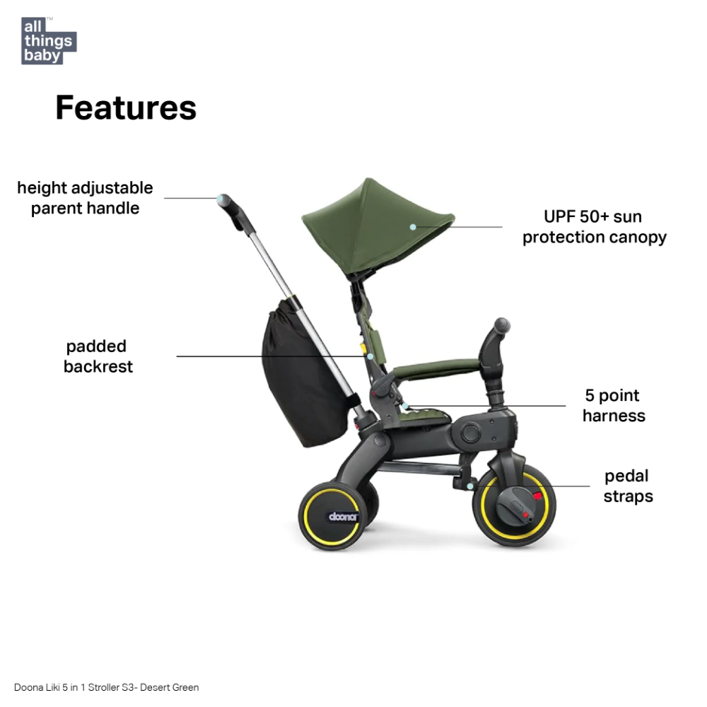 Doona™ Liki S3 - 5 in 1 Baby Stroller